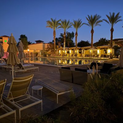 Omni Tuscon Resort at night